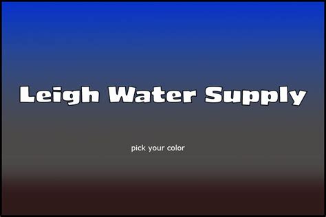 leigh water supply|LEIGH WATER SUPPLY CORPORATION